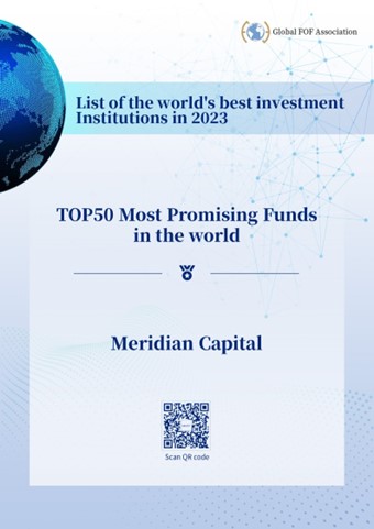 Meridian Capital has been named one of the TOP 50 Most Promising Funds in the World by the Global FOF Association